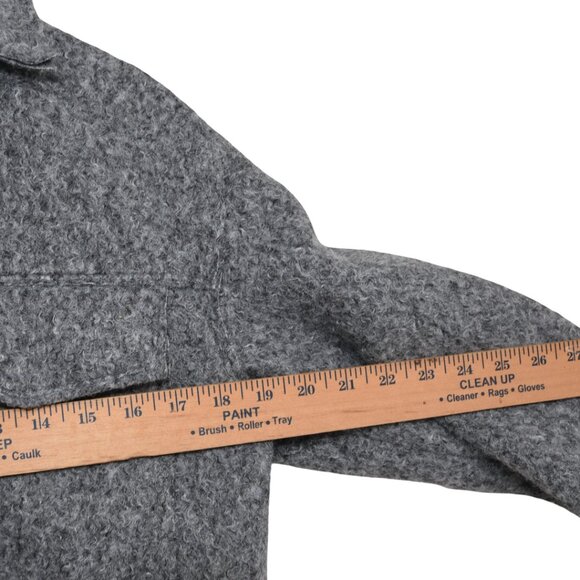 Zara Cropped Gray Zip Jacket Cozy Minimal XS Euro Coded - Picture 8 of 9